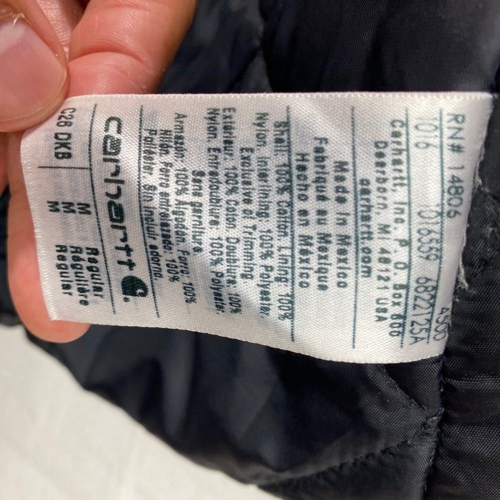 VTG Carhartt RN14806 Coat Mens Medium Brown Duck Canvas Corduroy Collar Jacket - Picture 5 of 12